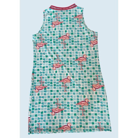 TRACY NEGOSHIAN Sleeveless V Neck Flamingo Print Summer Dress Sz XS - Picture 4 of 7